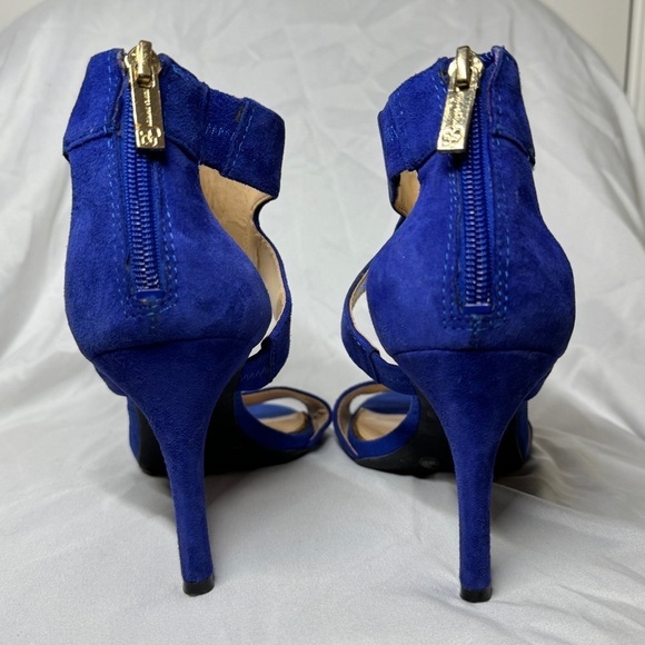 Jessica Simpson Blue Suede Mekos Strappy Heel Open Toe Sandals Size 7 - Picture 9 of 13